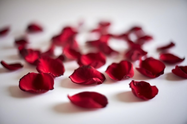 Vector a bunch of rose petals laying on a table