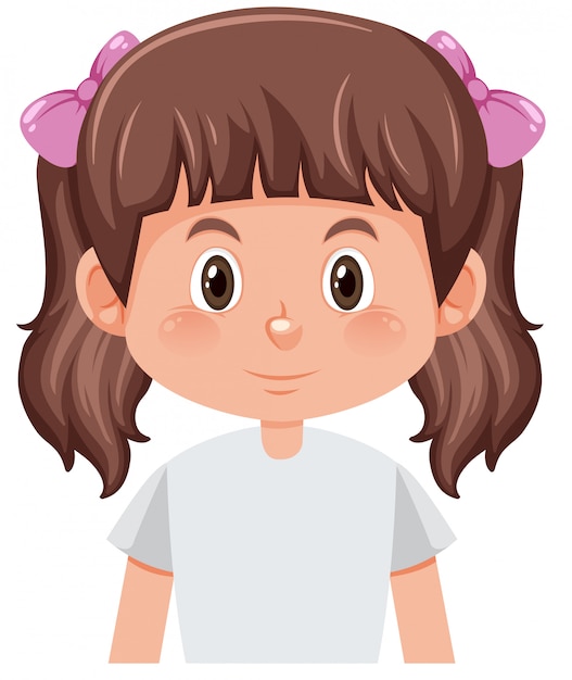 A bunches brunette girl character