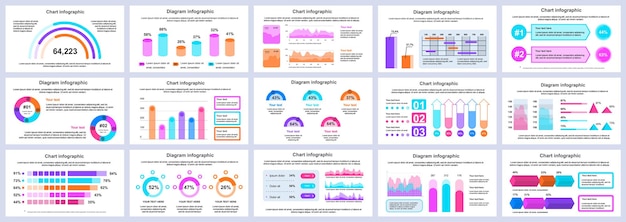 Bundle business and finance infographics presentation slides template