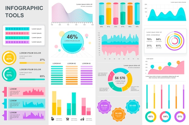 Bundle infographic UI UX KIT elements elements   template