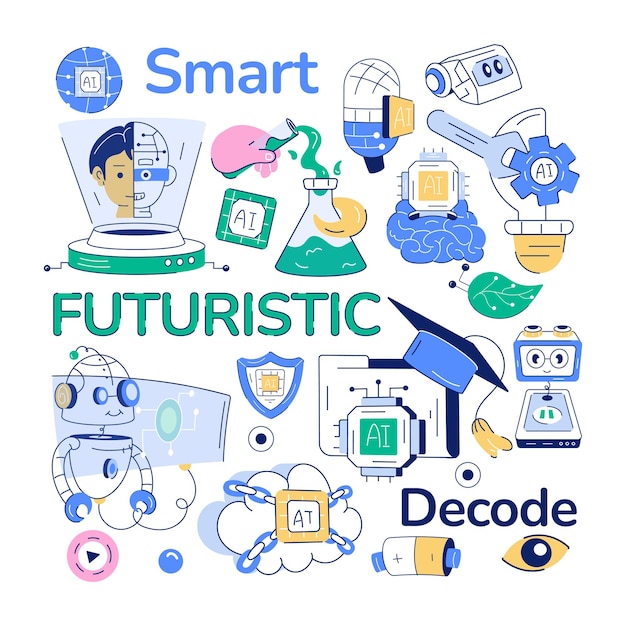 Bundle of IOT Isometric Icon