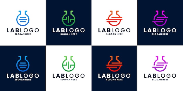 Bundle lab logo design vector