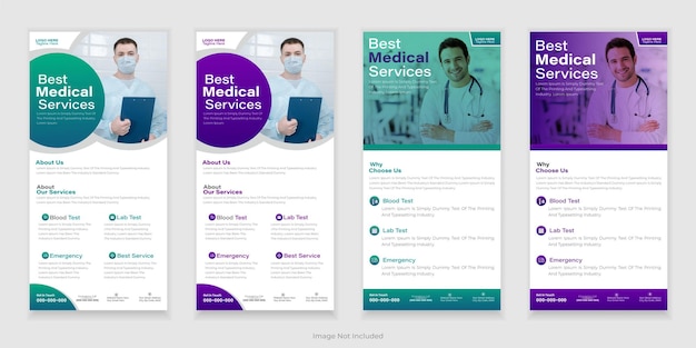 Bundle Medical RollUp Or Dl Flyer And Rack Card Design Creative Flyer Set Corporate Branding