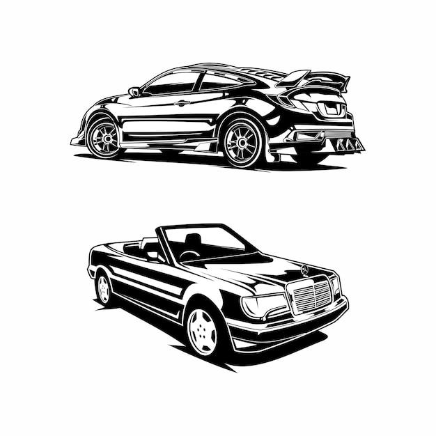 Bundle set  muscle car silhouette