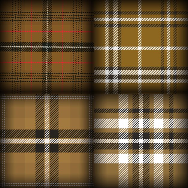 Bundle Tartan plaid pattern flannel brown and white line colors fabric texture Scottish cage