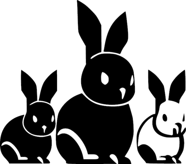 Bunnies High Quality Vector Logo Vector illustration ideal for Tshirt graphic