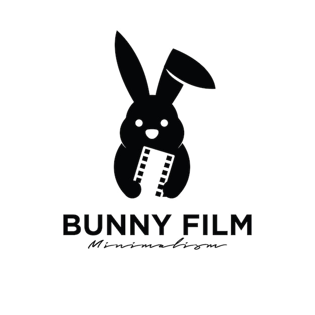 Bunny film cinema camera logo icon design