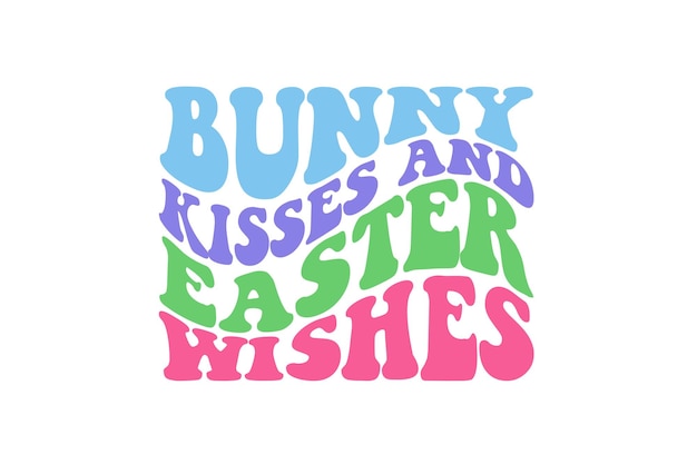 Bunny kisses and easter wishes design