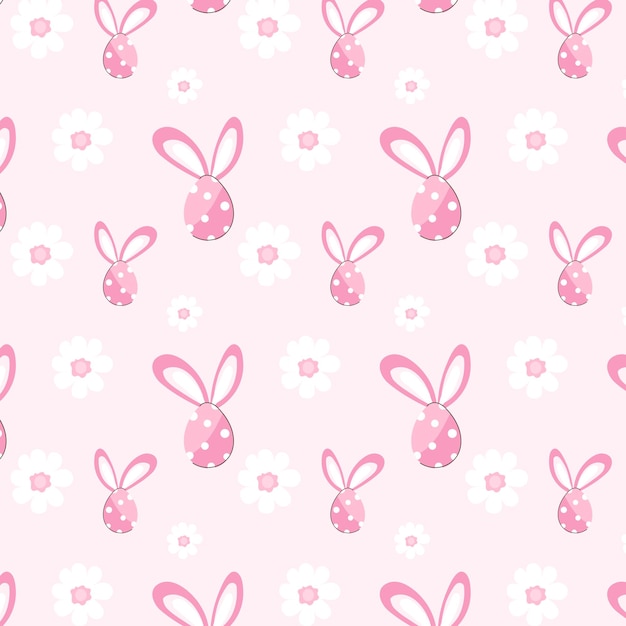 Bunny wallpaper flat design, vector art 