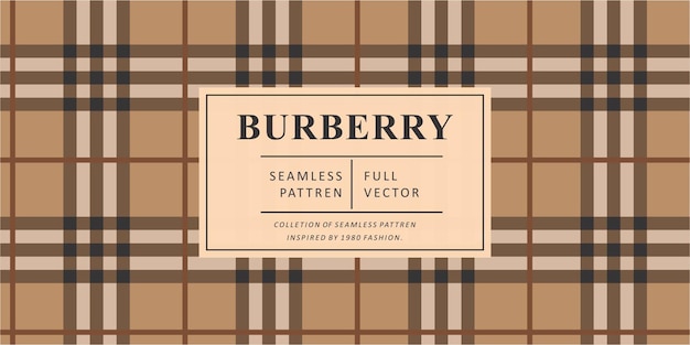 Burberry fashion pattern for printing