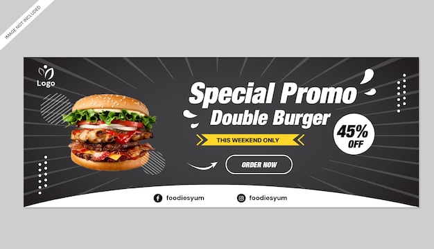 burger banner food promotion store template