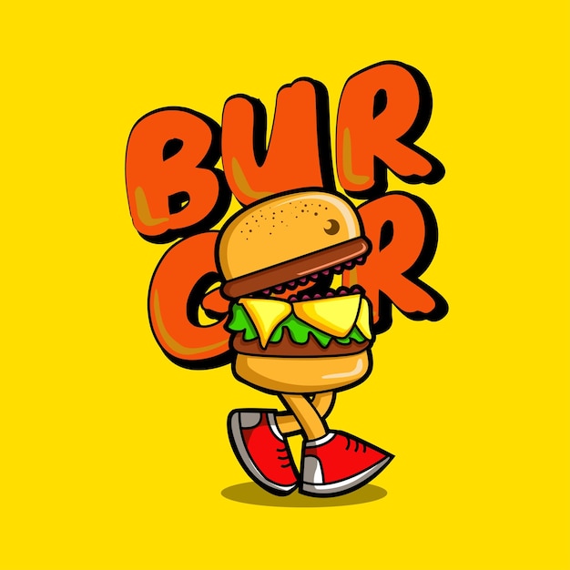 burger cartoon graffiti