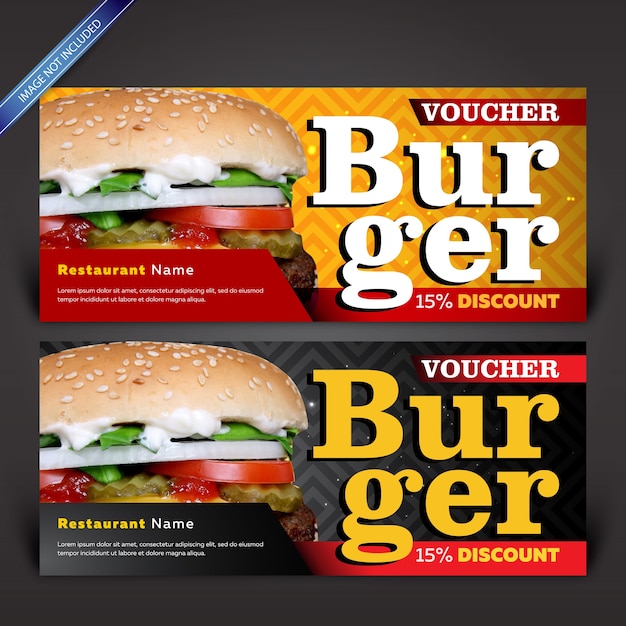 Burger Discount voucher, template voucher design