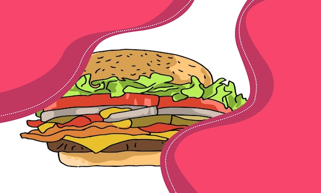 burger fast food brochure background design