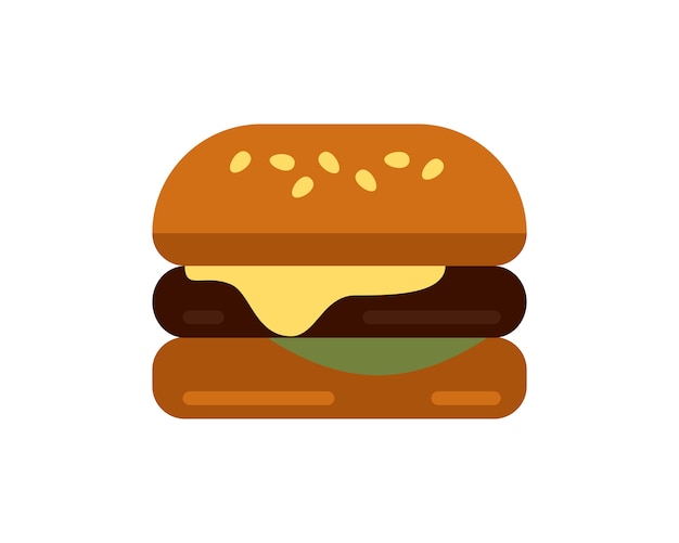 burger in flat style 