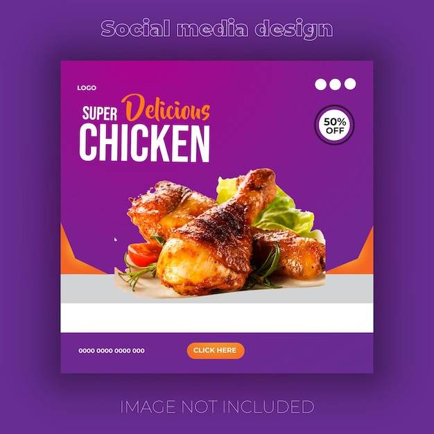 Burger Food and restaurant pizza social media or chicken banner template