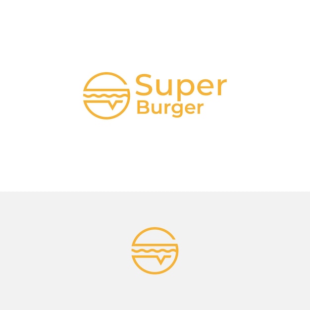 Burger forming letter s letter s burger logo design