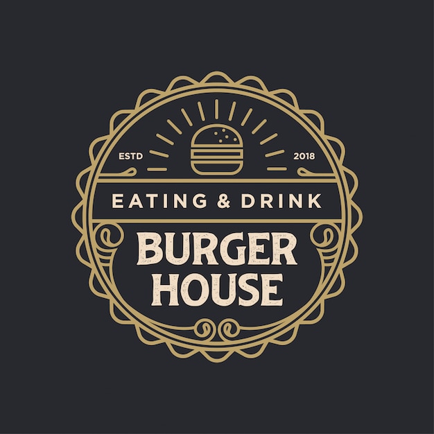 BUrger House logo vintage