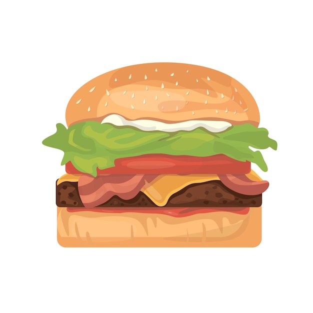 Burger icon Isometric illustration of burger vector icon for web