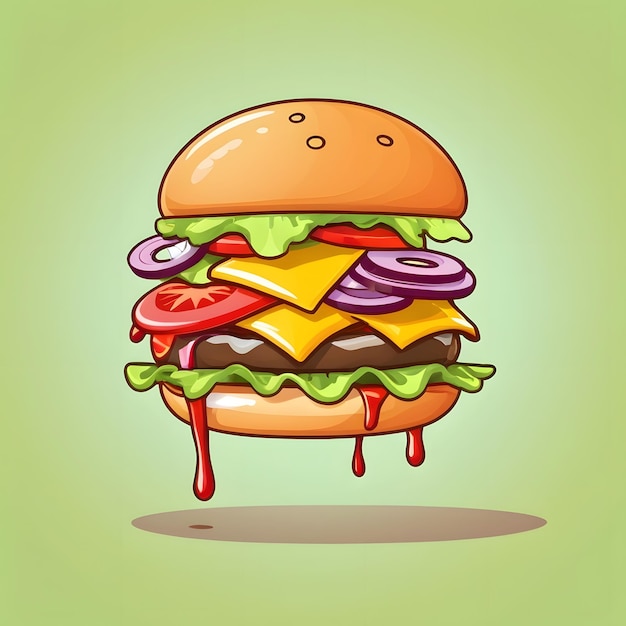 Burger illustration vector Delicious Burger Illustration