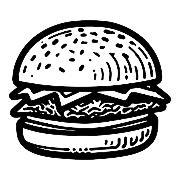 Burger illustration vector style