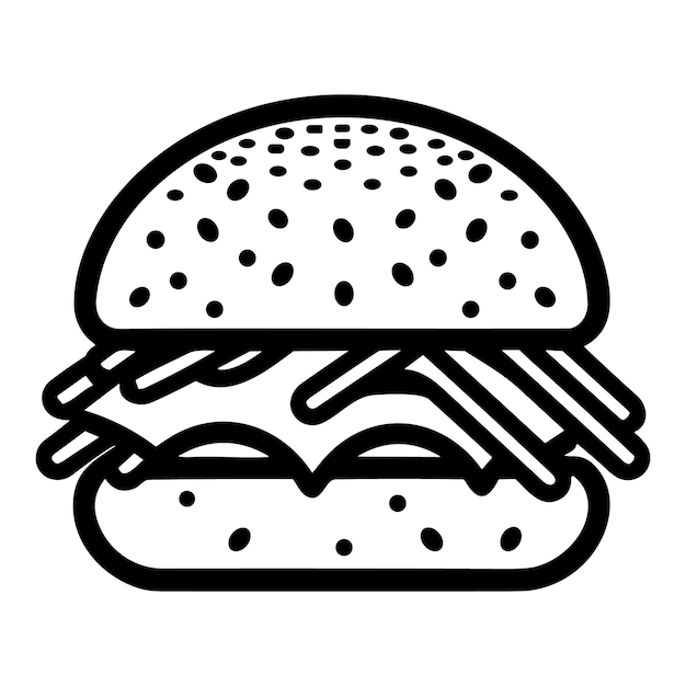 Burger illustration vector style