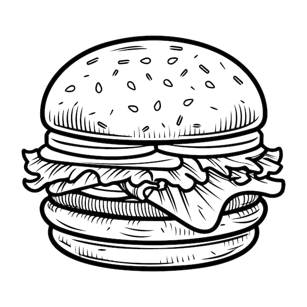 Burger illustration vector style