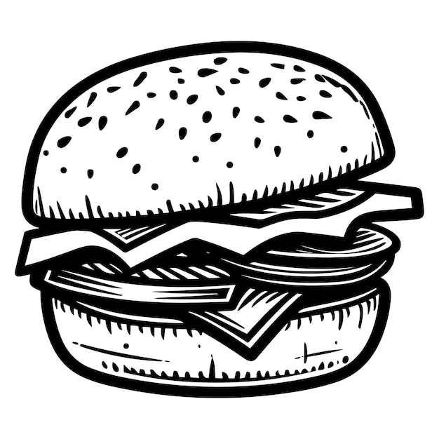 Burger illustration vector style