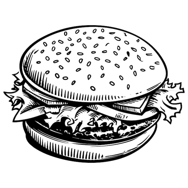 Burger illustration vector style