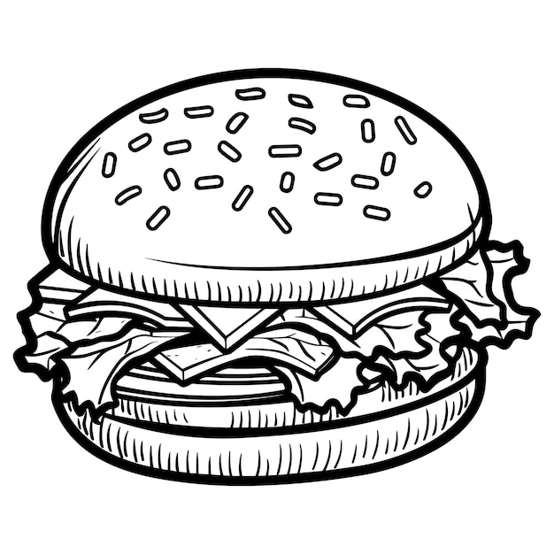 Burger illustration vector style