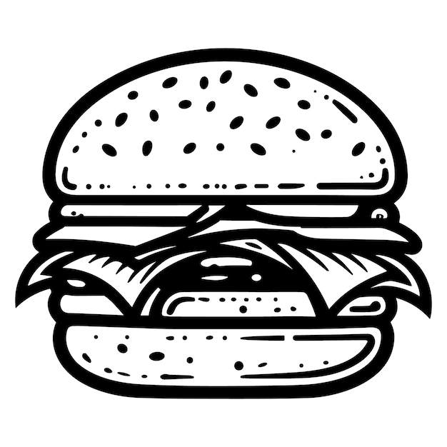 Burger illustration vector style