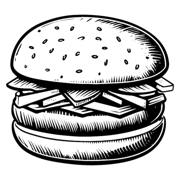 Burger illustration vector style