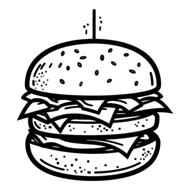 Burger illustration vector style