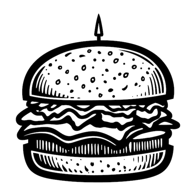 Burger illustration vector style