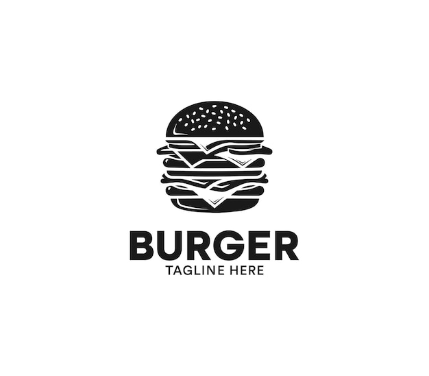 Vector burger logo design vector fast food logo modern burger minimal design burger company logo