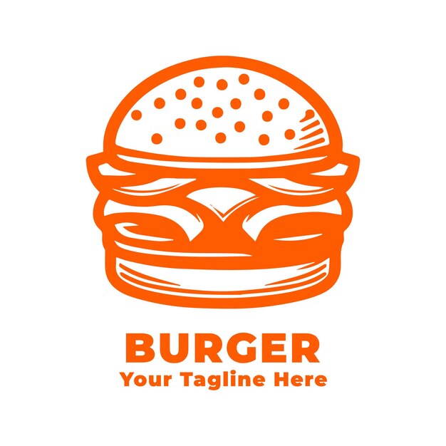 Vector burger logo simple vector design