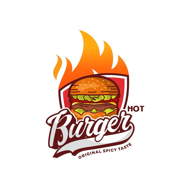 Burger logo template