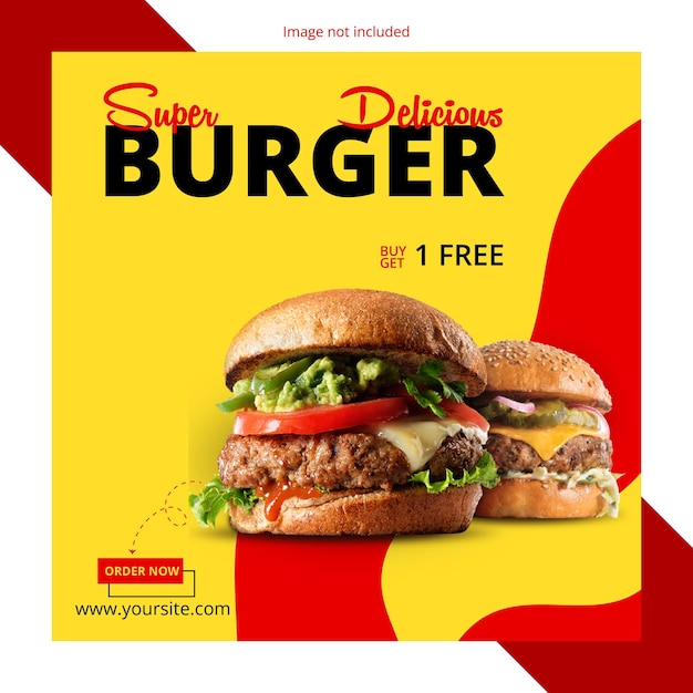 Burger Post template design