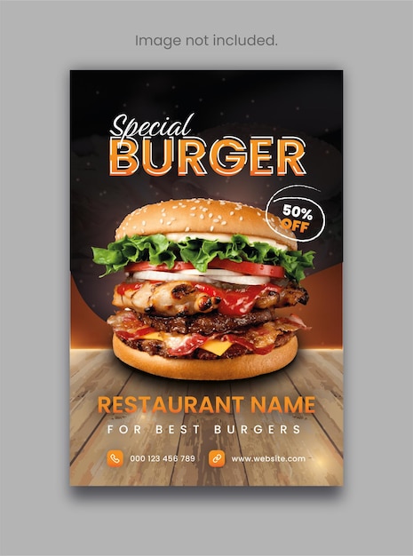 Burger Restaurant Brochure Template Design