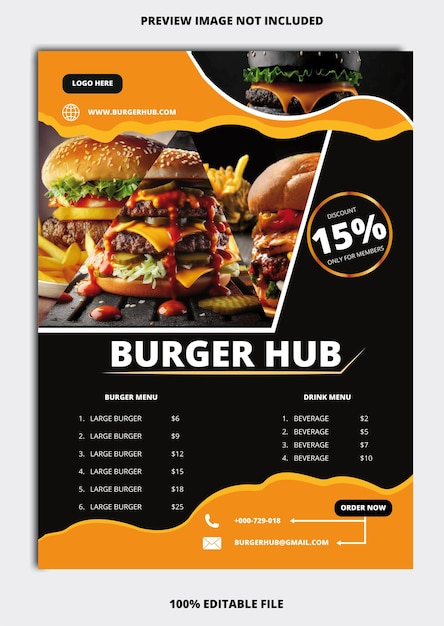 Burger restaurant poster