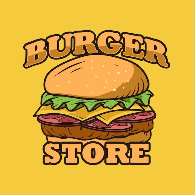 burger store logo design