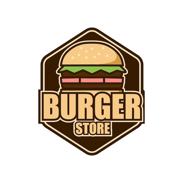 burger store logo template