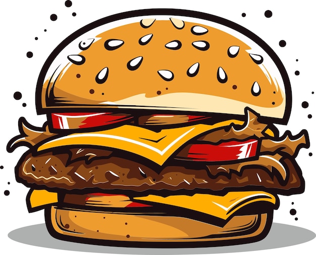 Burger Vector Iconic Ensemble Vectorized Burger Artistic Collection