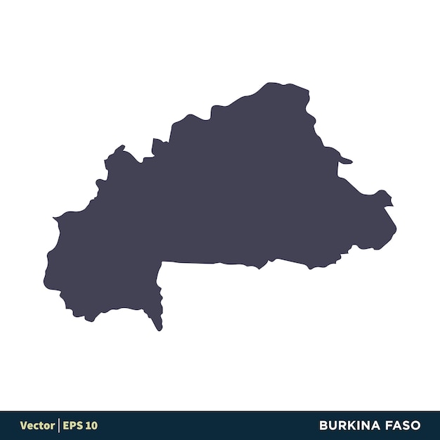 Burkina Faso Africa Countries Map Icon Vector Logo Template Illustration Design Vector EPS 10