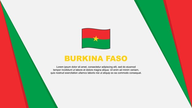 Burkina Faso Flag Abstract Background Design Template Burkina Faso Independence Day Banner Cartoon Vector Illustration Burkina Faso Flag