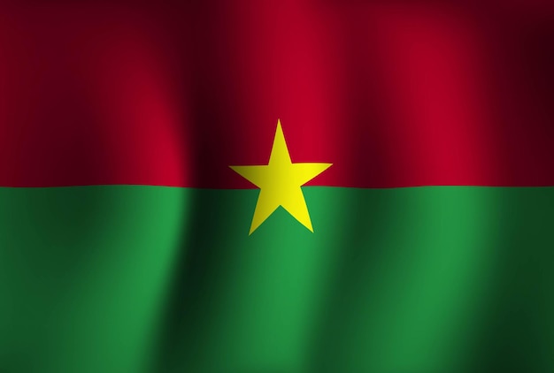 Burkina Faso Flag Background Waving 3D National Banner Wallpaper