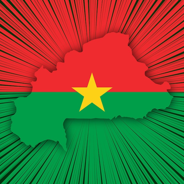 Burkina Faso Independence Day Map Design