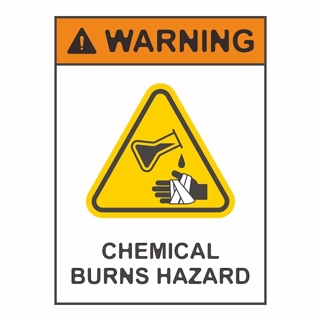 Vector burn hazard flat symbol