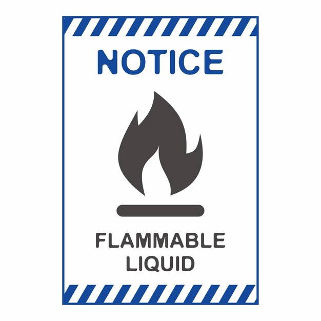 Vector burn hazard flat symbol