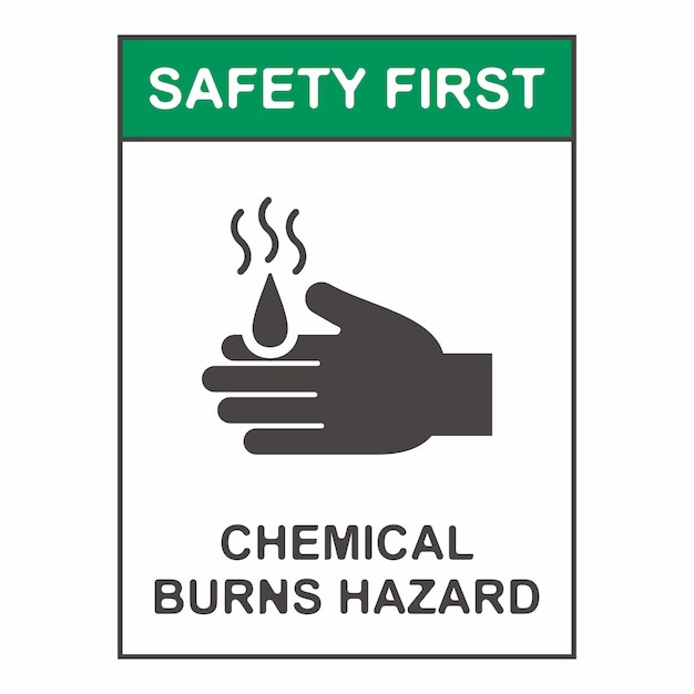 Vector burn hazard flat symbol